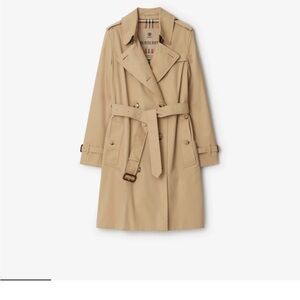 Burberry Tan Belted Double-Breasted Trench Coat